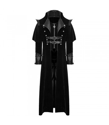 Mens Steampunk Gothic Coat Vtg Regency Highwayman Long coat 